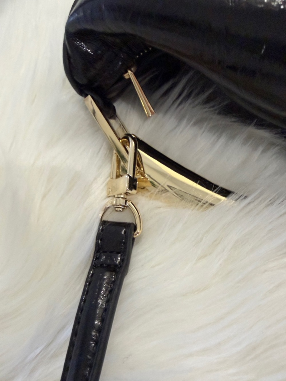 Zara Mini Bucket Bag with Metallic Gold Handle with storage bag - Picture 12 of 14